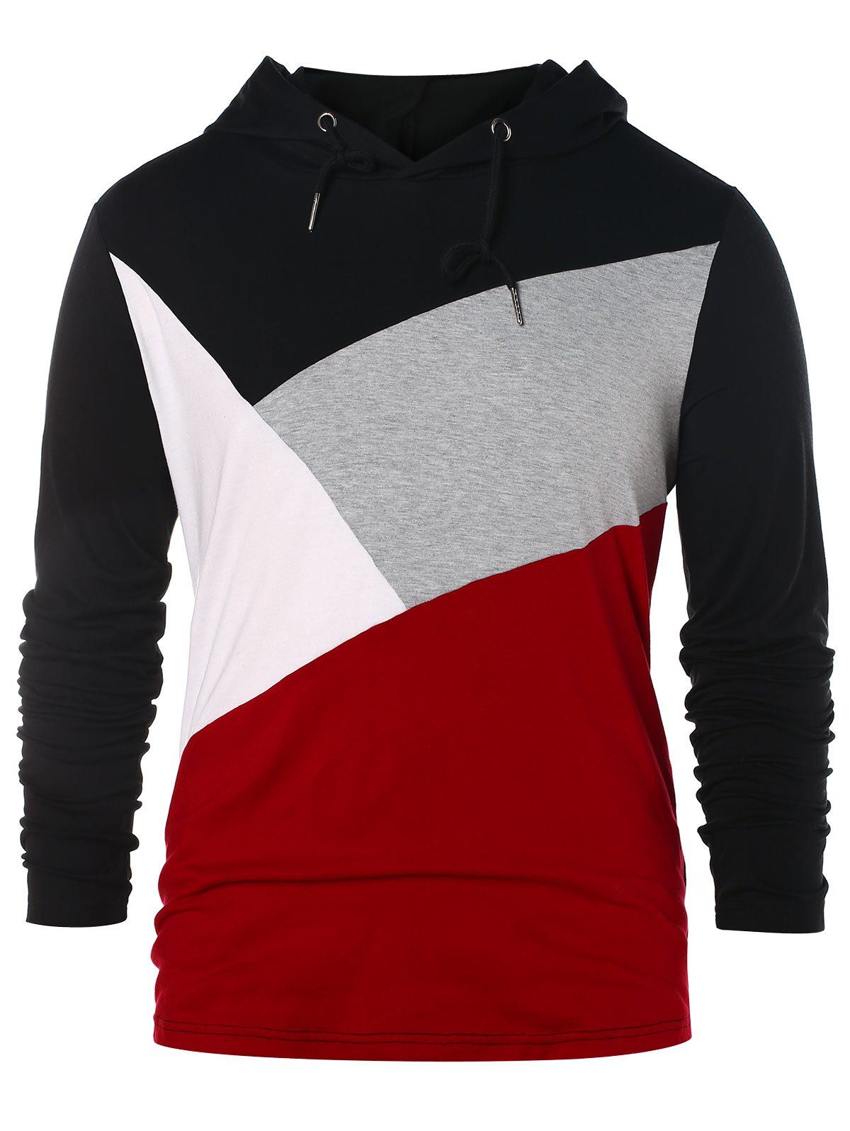 

Casual Panel Pullover Hoodie, Multi