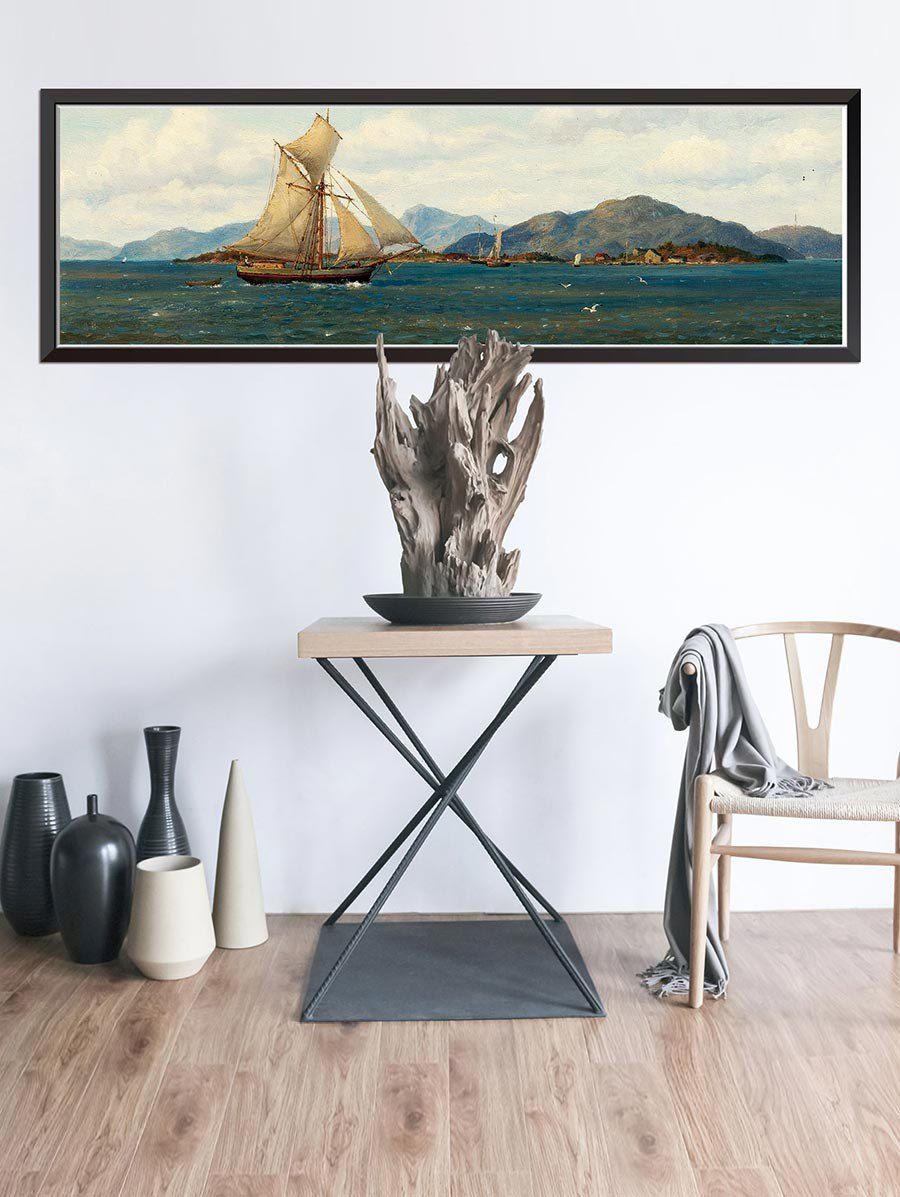 

Sailboat Navigation Pattern Removable Wall Sticker, Sea green