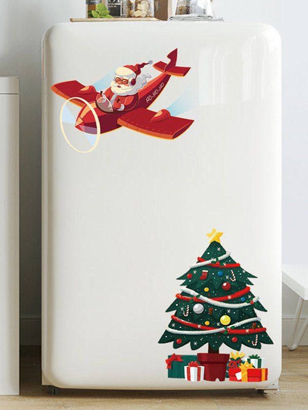 

Father Christmas Tree Removable Wall Sticker, Lava red
