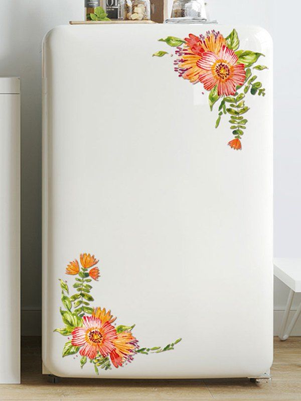 

Flower Removable Wall Sticker, Orange pink