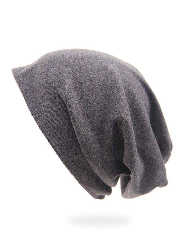 

Solid Color Casual Baggy Beanie, Gray