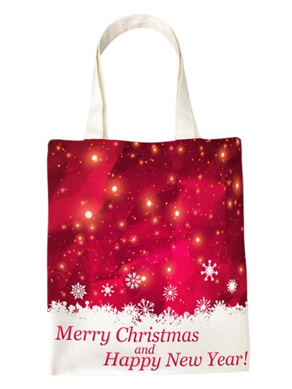 

Christmas Patterned Linen Tote Bag, Red