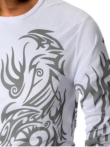 

Metallic Totem Printed Crew Neck T-shirt, White