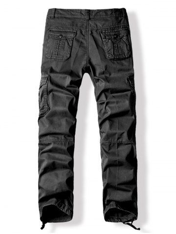 

Multi Pockets Drawstring Hem Cargo Pants, Carbon gray