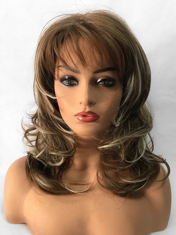 

Long Side Bang Natural Straight Capless Synthetic Wig, Multi