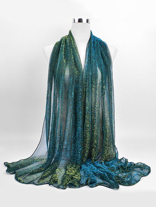 

Vintage Gold Tone Long Shawl Scarf, Army green