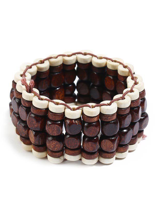 

Layered Handmade Ethnic Beaded Bracelet, Coffee