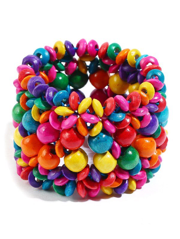 

Multilayer Wrap Beaded Ethnic Bracelet, Multi