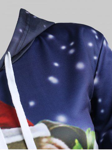 

Kangaroo Pocket Christmas Dog Hoodie, Blue