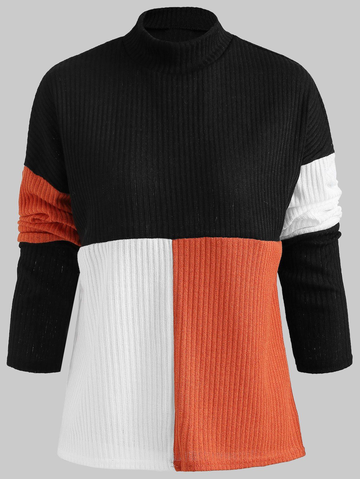 

Hit Color Drop Shoulder Sweater, Black
