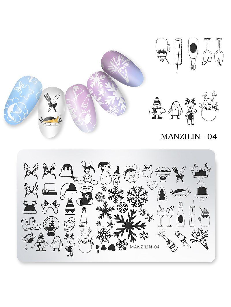 

Nail Beauty DIY Stainless Steel Manicure Decoration Stamping Plates, #004