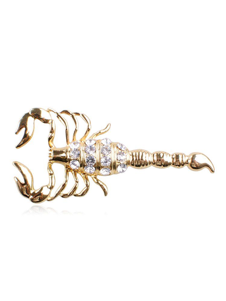 

Rhinestone Scorpion Shape Brooch, Gold