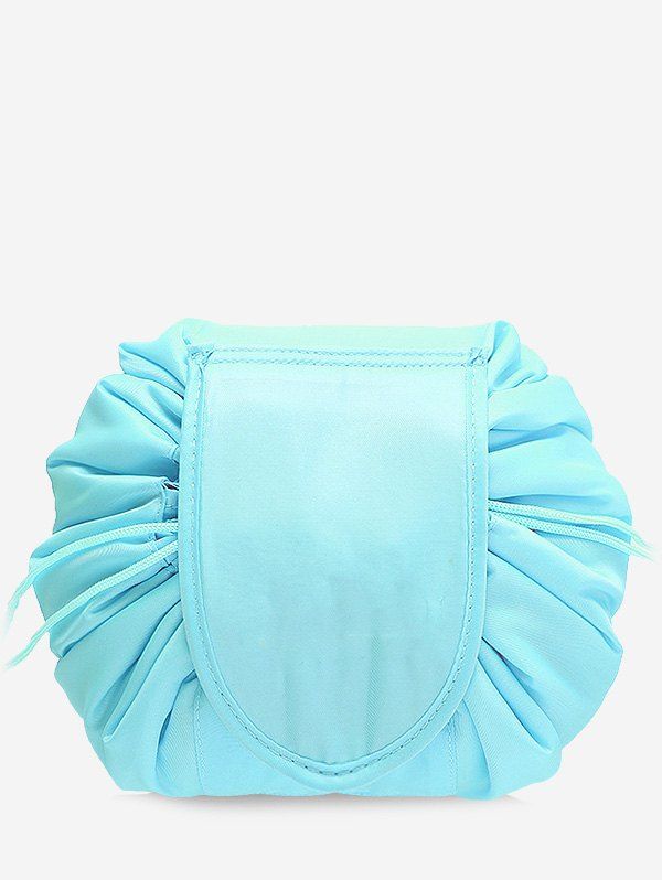 

Solid Color Cosmetic Large Capacity Toiletry Bag, Light aquamarine