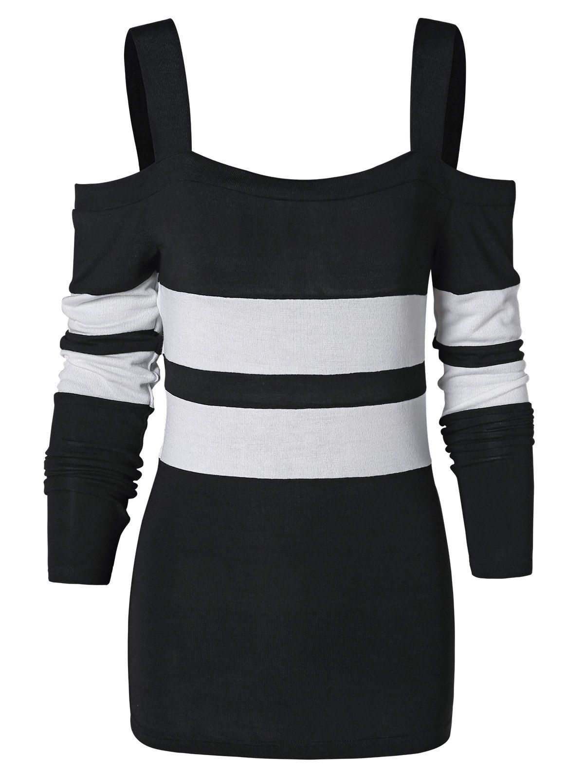 

Straps Two Tone Top, Black