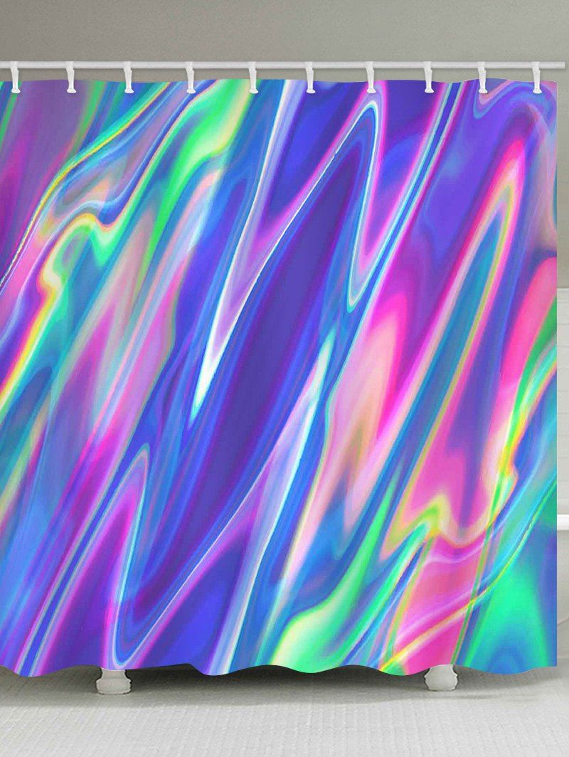 

Iridescent Print Waterproof Bathroom Shower Curtain, Multi-j