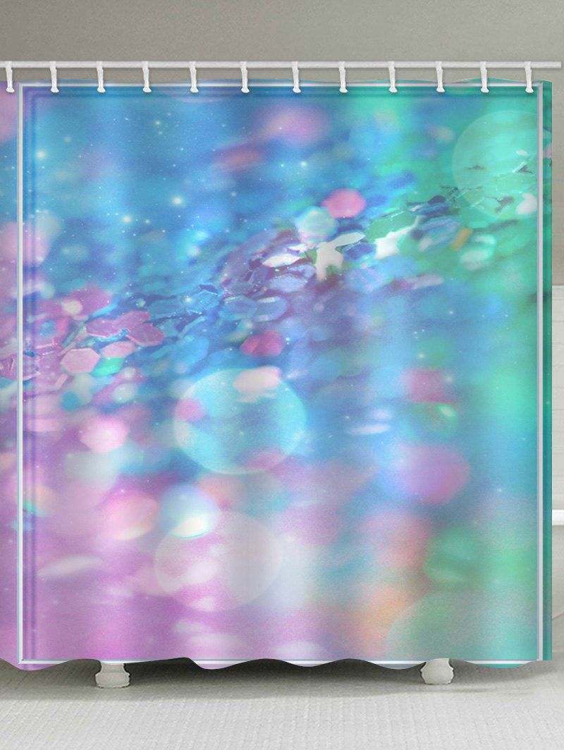 

Colorful Print Waterproof Bathroom Shower Curtain, Multi