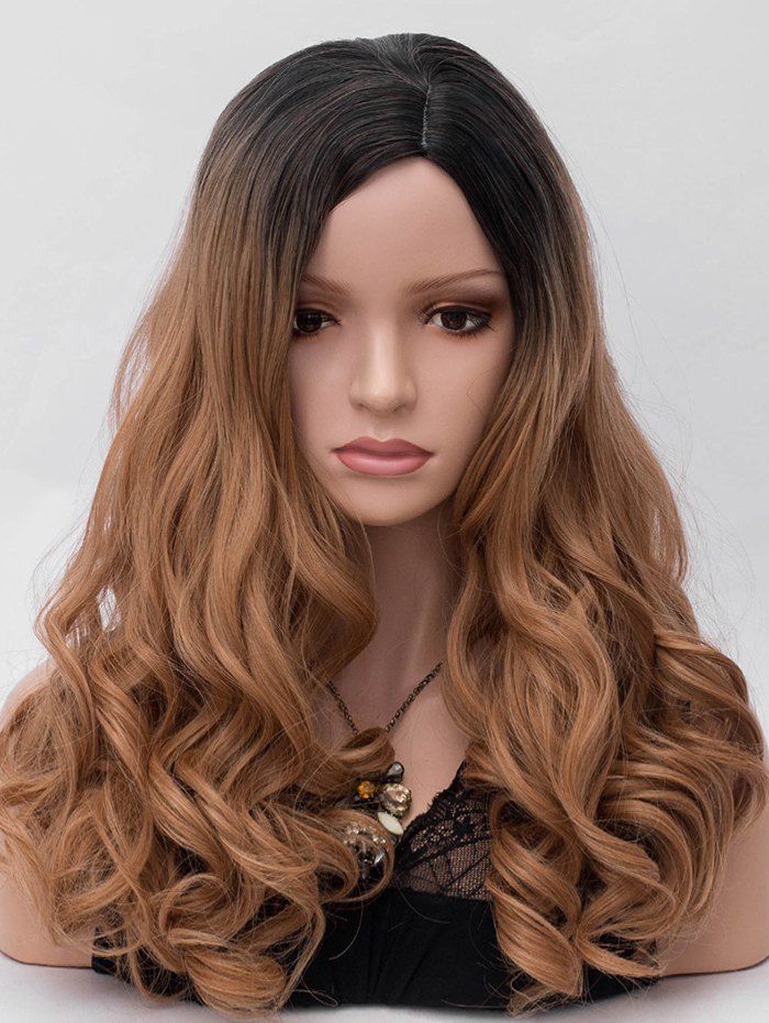 

Long Side Parting Ombre Loose Wave Synthetic Wig, Multi