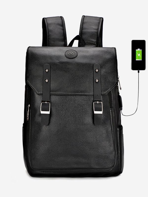 

Large Capacity Star Magnetic Clasp Design Laptop Bag, Black