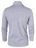 Long Sleeve Contrast Color Casual T-shirt -  