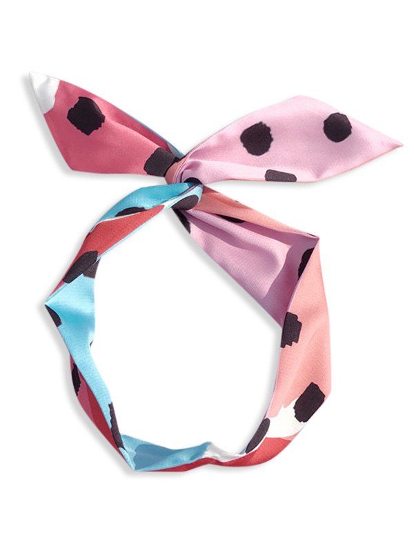 

Cute Polka Dot Silky Hairband, Pink