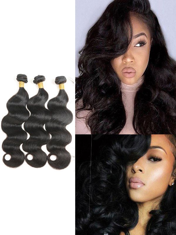 59 Off 3pcs Body Wave Malaysian Human Hair Weaves With Closure
