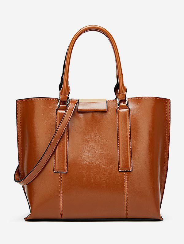 

Large Capacity Magnet Hook Design Handbag, Brown