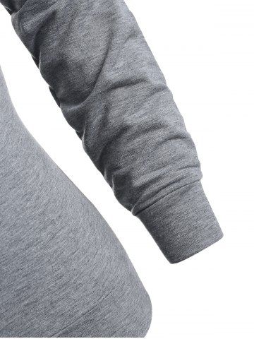 

Plus Size Skew Neck Sweatshirt, Gray