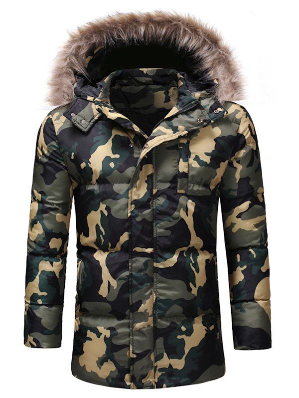 

Camouflage Pattern Warmth Down Jacket, Woodland camouflage