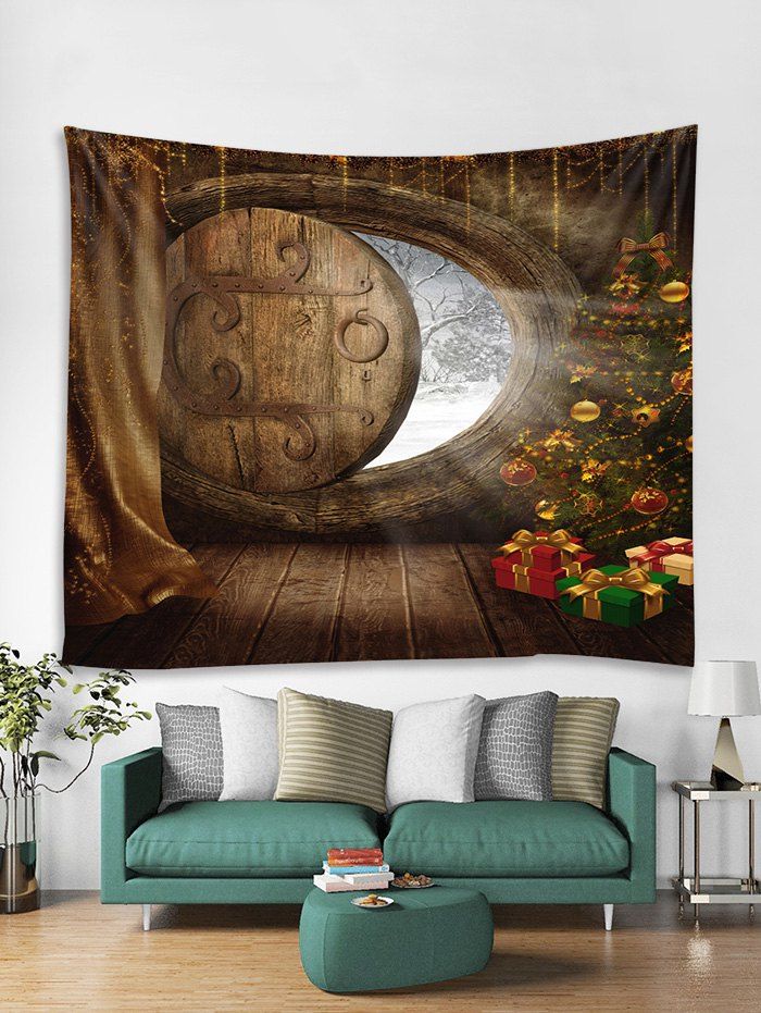 

Christmas Tree Cave Print Tapestry Wall Hanging Decoration, Multi