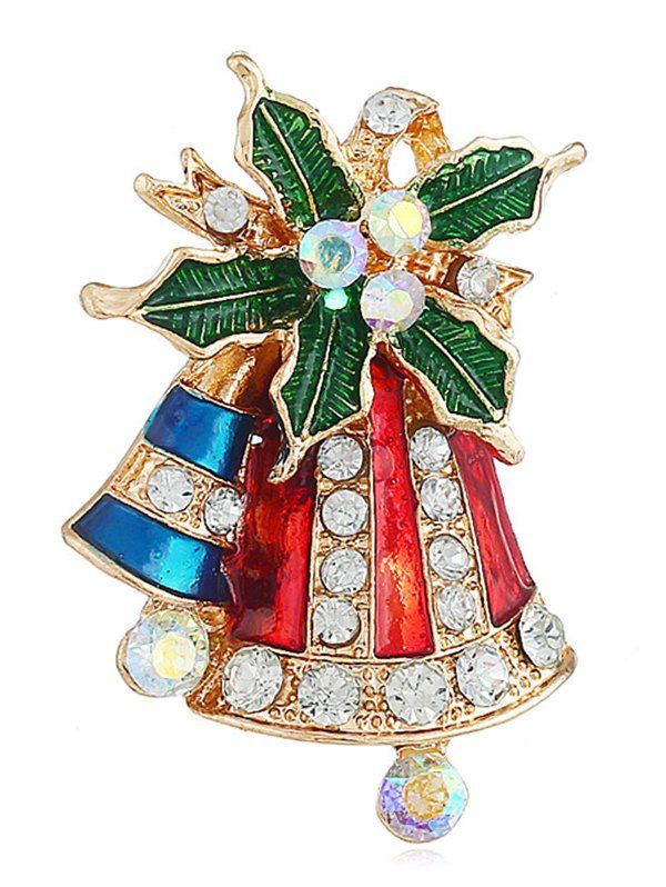 

Christmas Style Bell Shape Brooch, Gold