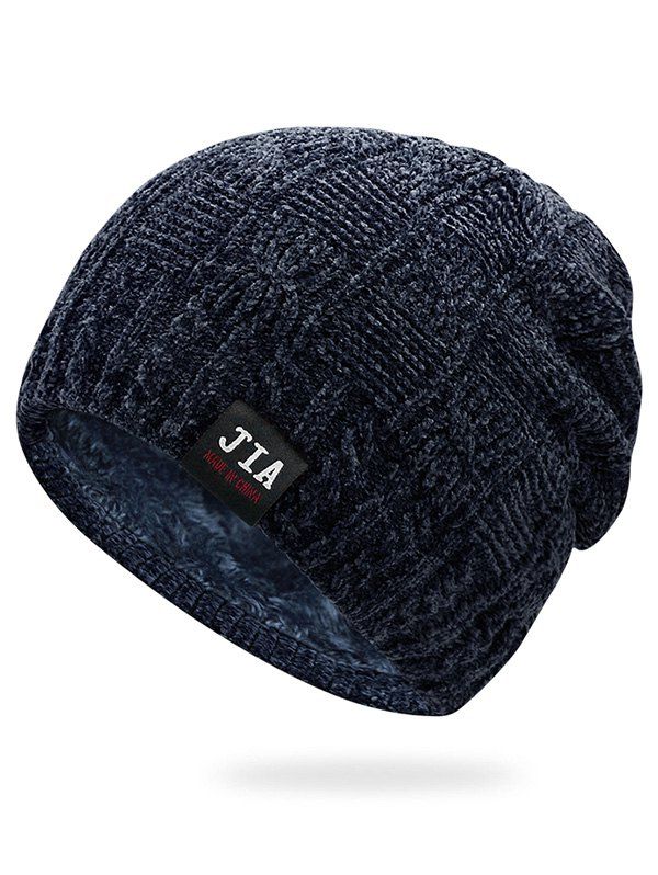 

Letter Solid Color Winter Beanie, Midnight blue