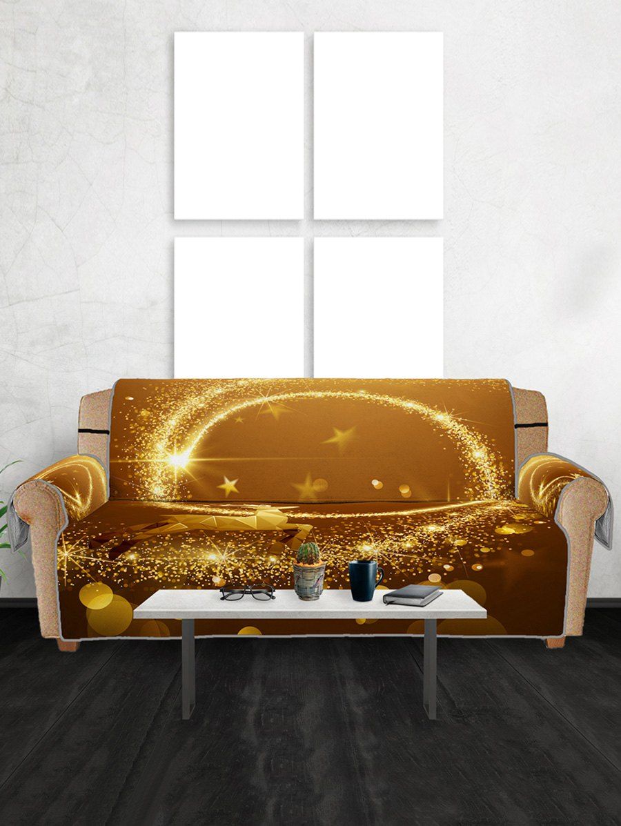 

Christmas Elk Starlight Pattern Couch Cover, Gold