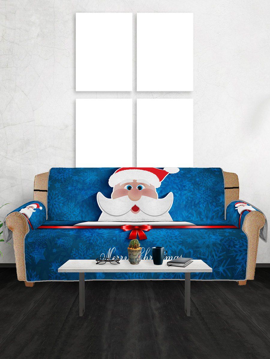 

Christmas Santa Claus Pattern Couch Cover, Multi