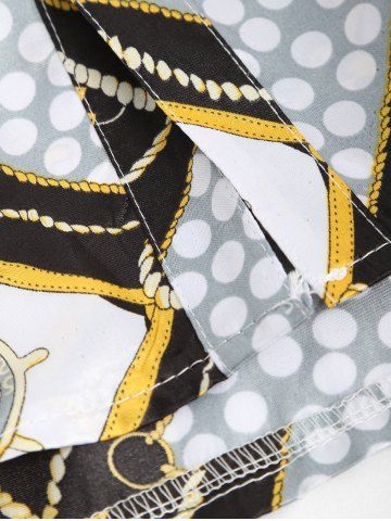 

Casual Nautical Print Button Up Shirt, Multi