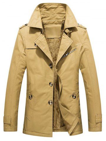 D.B.M Mens Warm Solid Color Zipper Liner Plus Velvet Stand Collar Jacket