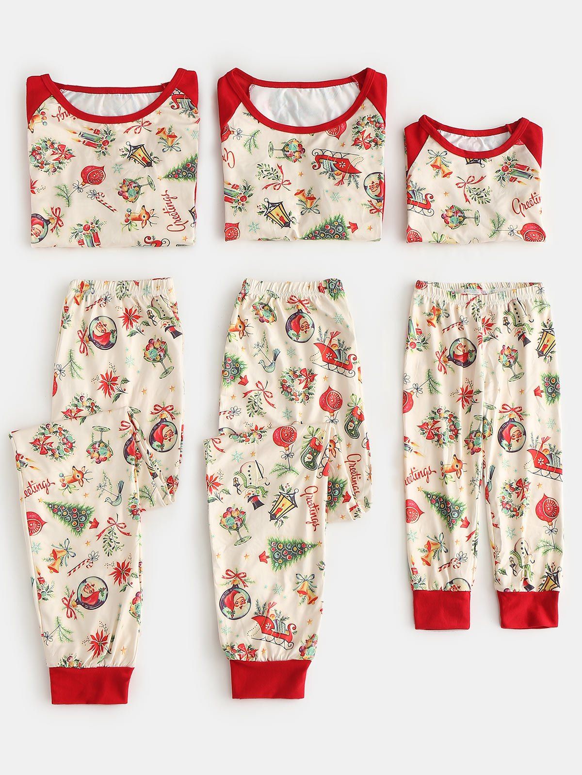 

Christmas Theme Print Matching Family Pajamas, Multi