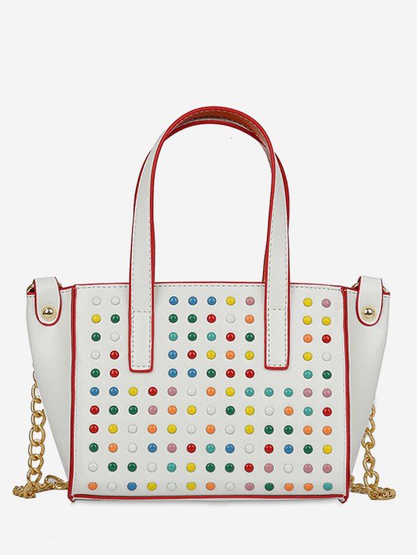 

Statement Spot Pattern Crossbody Bag, White