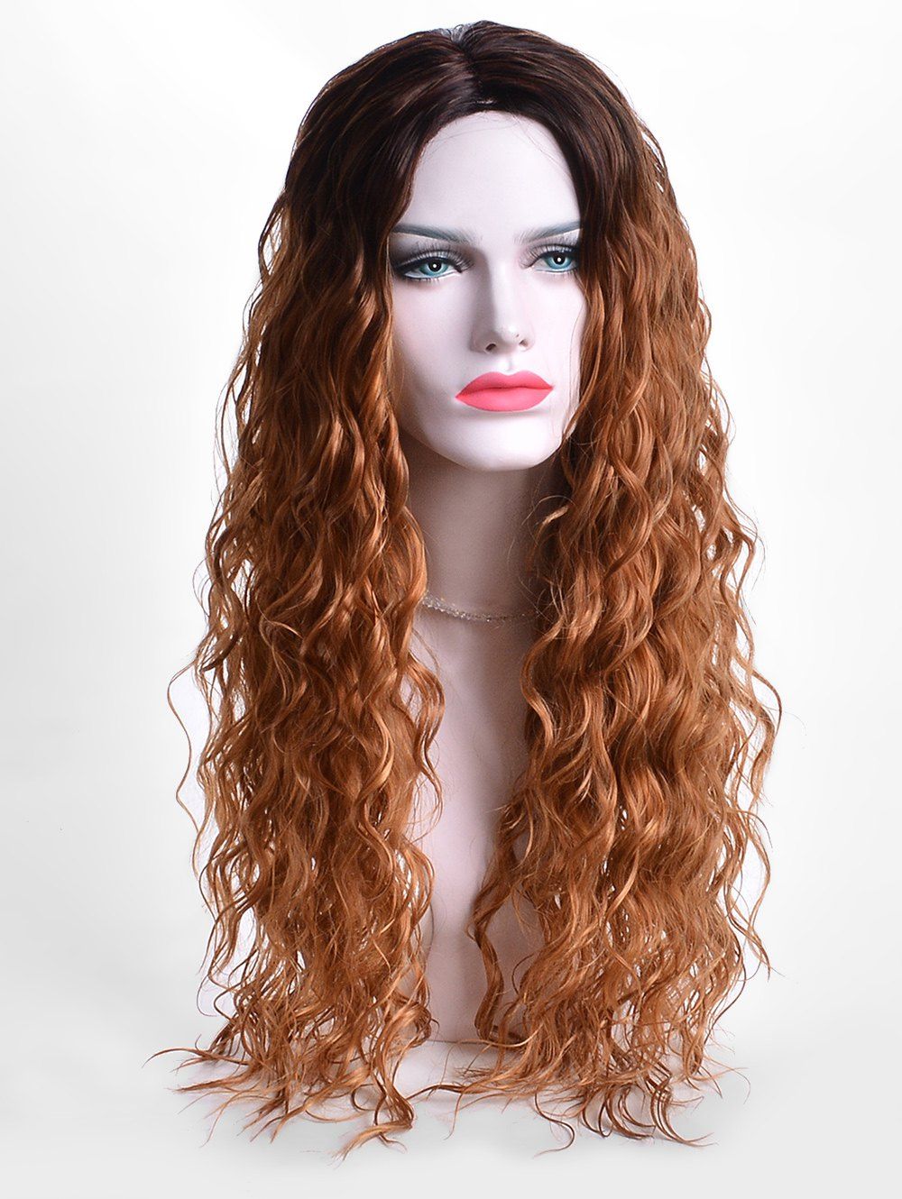 

Middle Part Colormix Wavy Long Synthetic Wig, Light brown