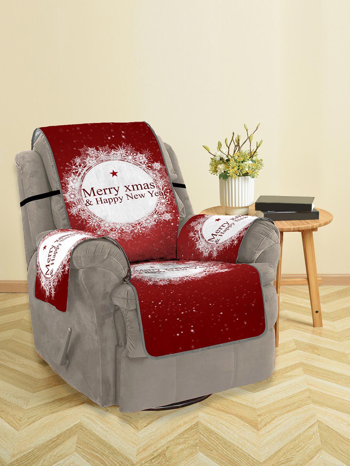Buy Christmas Greeting Pattern Couch Cover  