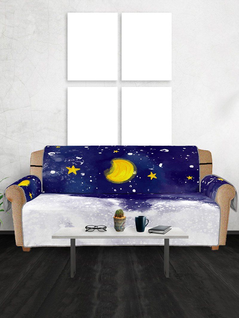 

Christmas Moon Night Pattern Couch Cover, Multi