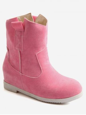 Plus Size Hidden Heel Mid Calf Boots