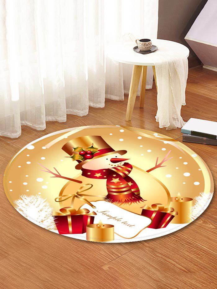 

Christmas Snowman Gift Pattern Water Absorption Area Rug, Multi