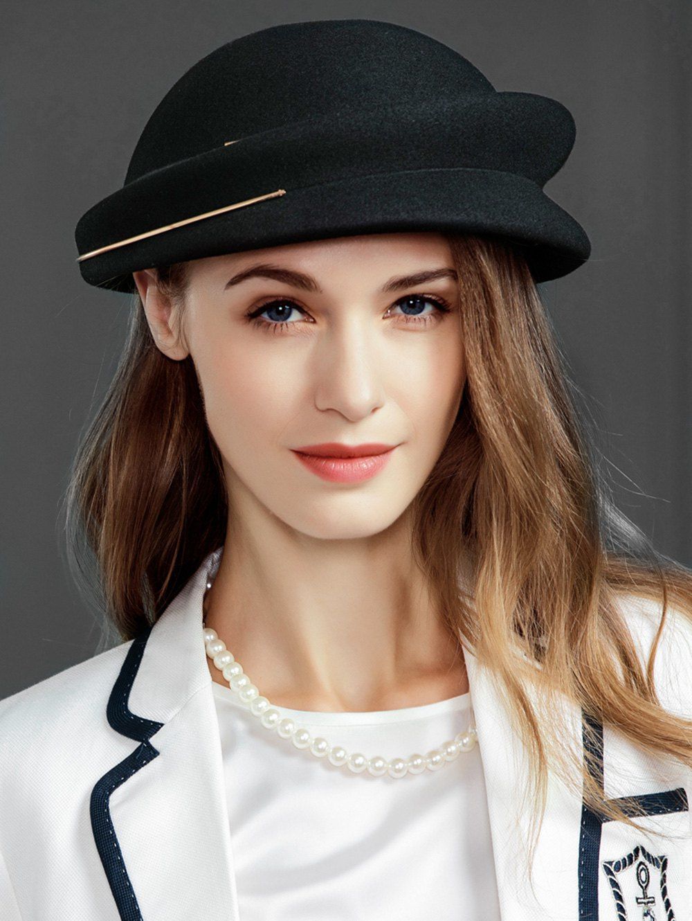 

Stylish Solid Color Cocktail Party Beret, Black