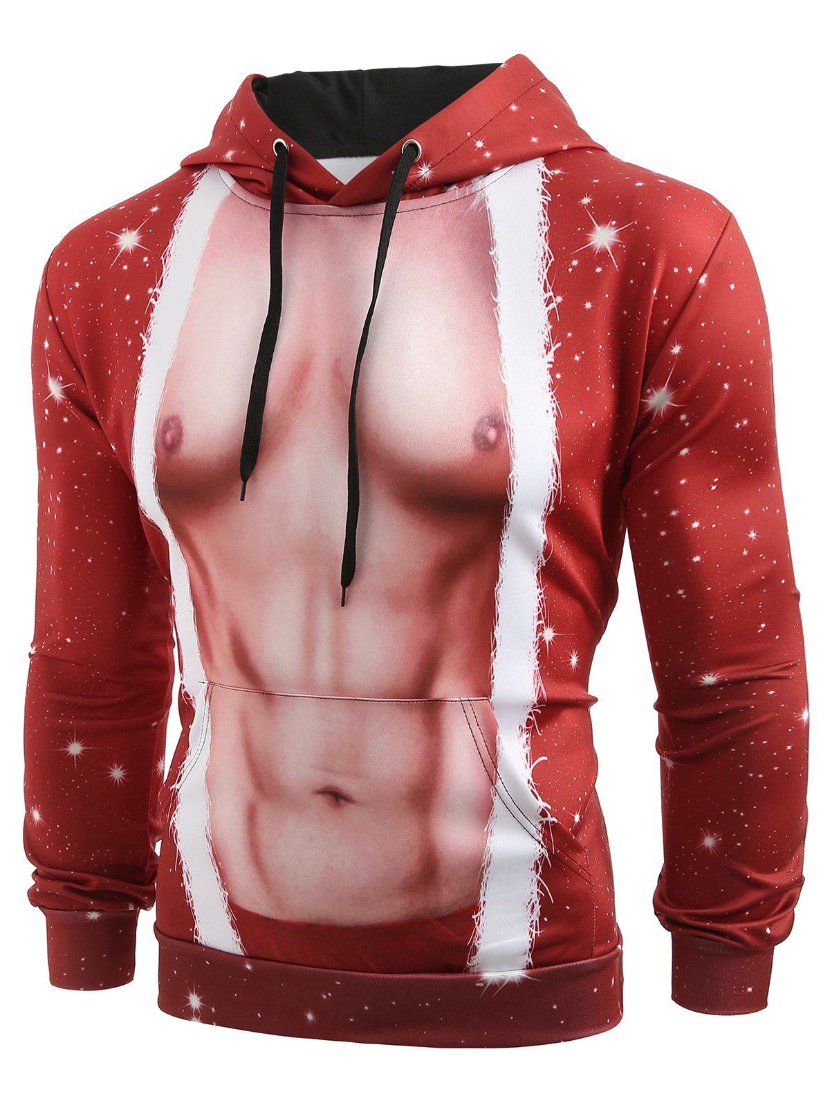 Sweat à capuche imprimé corps humain de Noël Multi M