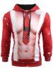 Christmas Human Body Print Pullover Hoodie -  
