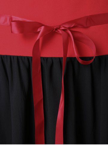 

Plus Size High Waist Midi Overlay Skirt, Black