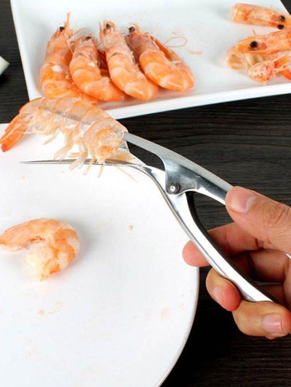 

Stainless Steel Shrimp Peeler, Silver