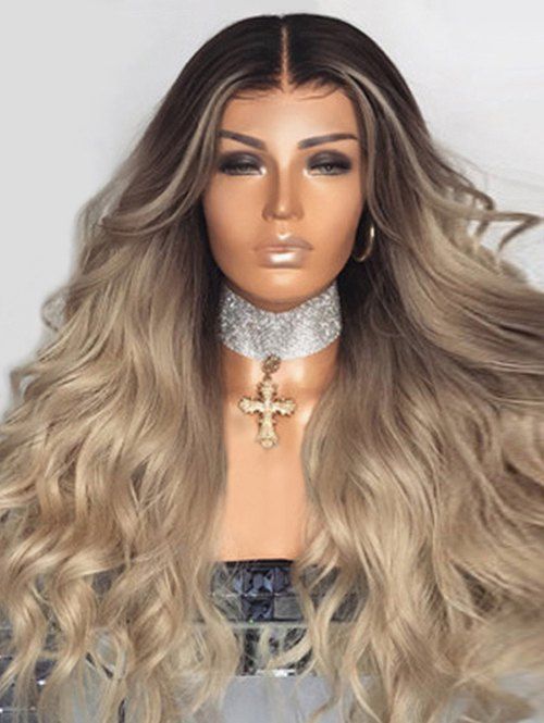 

Long Middle Part Party Colormix Wavy Synthetic Wig, Multi