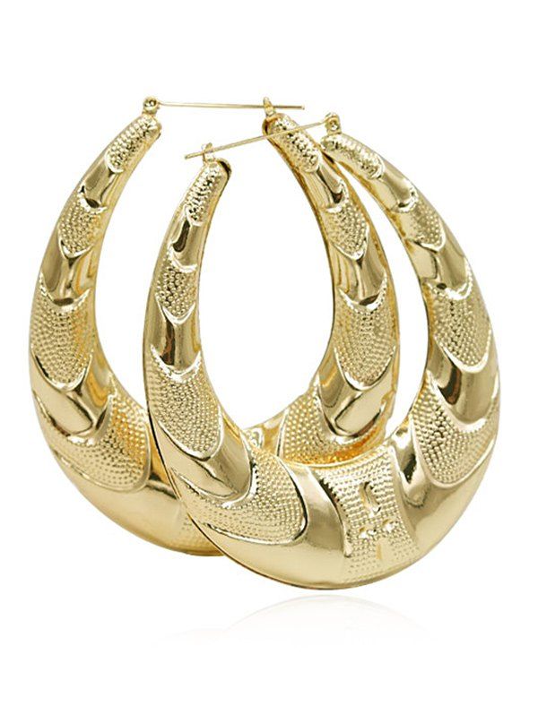 

Water Drop Design Alloy Hoop Earrings, Gold