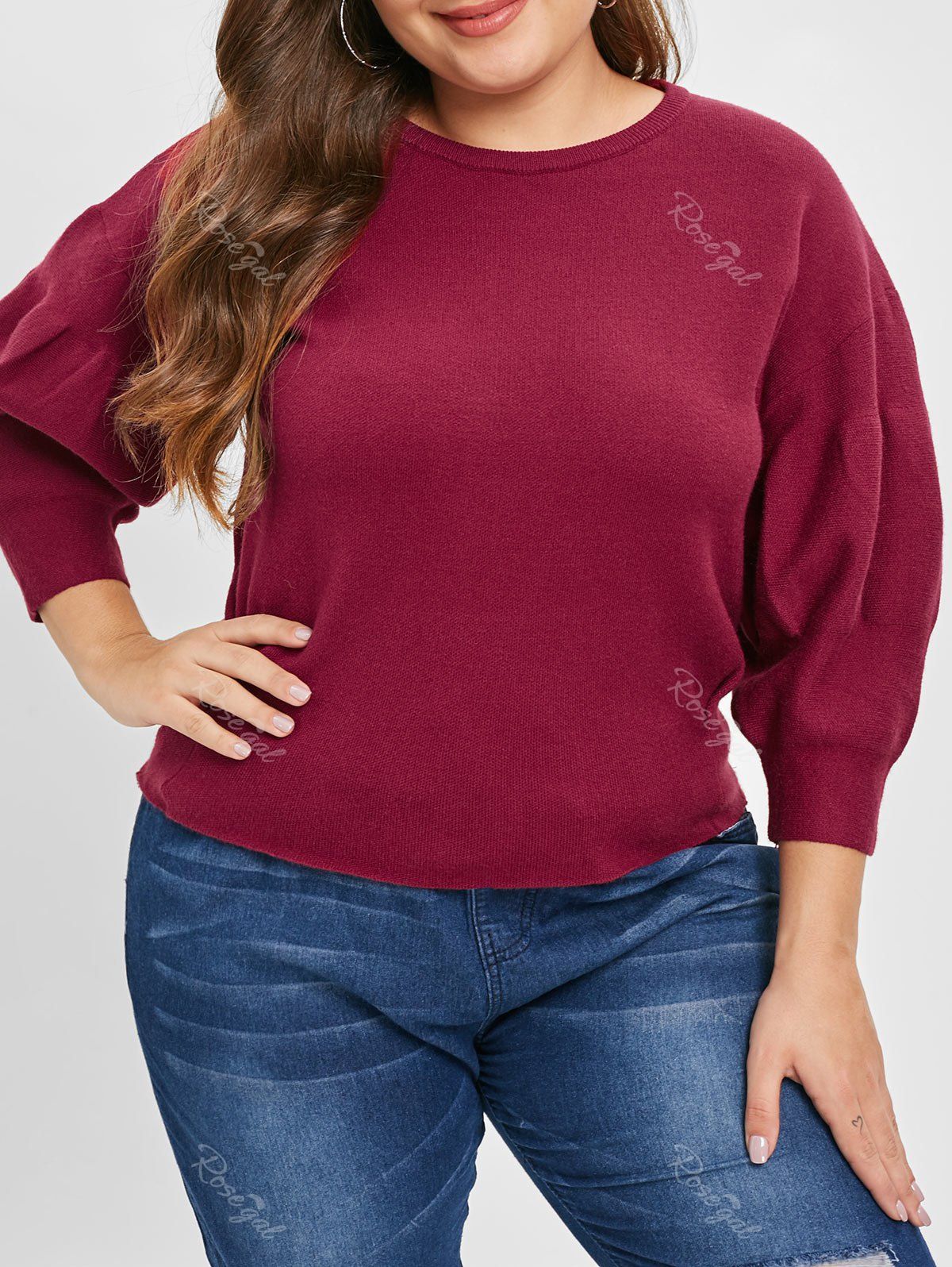 plus size puff sleeve sweater